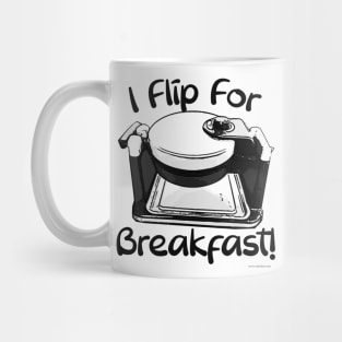 I Flip For Breakfast Waffle Slogan Mug